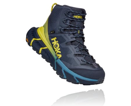 Hoka One One Tennine Hike Gore-tex Moški Pohodniški Čevlji Modra / Zelena SI-513820G